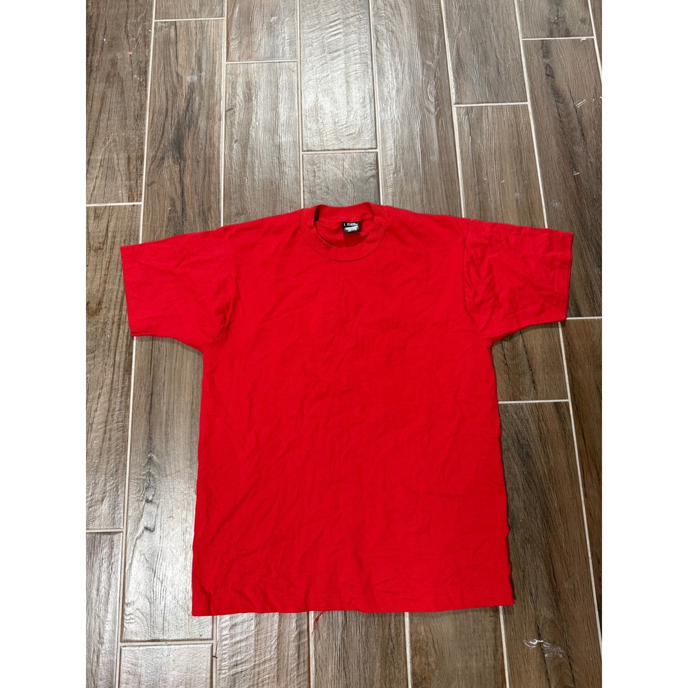Vintage Screen Stars Best Red Blank T-Shirt Single Stitch Made in USA Large